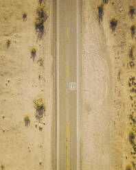Aerial view of famous Historical Route 66, California, San Bernardino County, United States. - AAEF21117