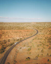 Aerial view of the Antelope Pass Road, near Page, Arizona, United States. - AAEF21127