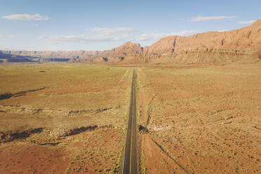 Aerial view of the road leading to Marble Canyon, Arizona, United States. - AAEF21129