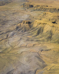 Aerial view of colorful rock textures near Beclabito, New Mexico, United States. - AAEF21155