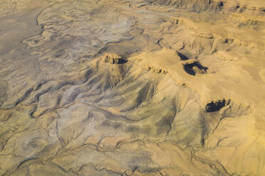 Aerial view of colorful rock textures near Beclabito, New Mexico, United States. - AAEF21156