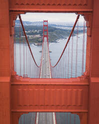 Aerial view of famous Golden Gate Bridge, San Francisco, California, United States. - AAEF21346