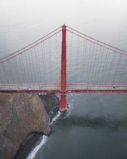 Aerial view of famous Golden Gate Bridge, San Francisco, California, United States. - AAEF21349