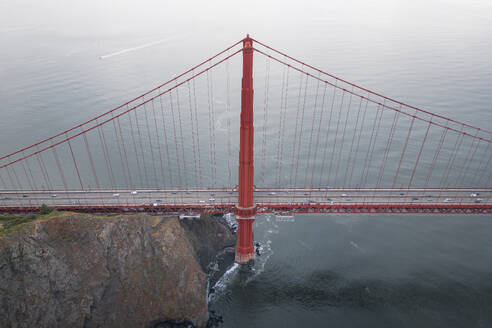 Aerial view of famous Golden Gate Bridge, San Francisco, California, United States. - AAEF21350