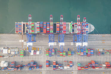 Aerial view of the Port of Long Beach, California, United States. - AAEF21376