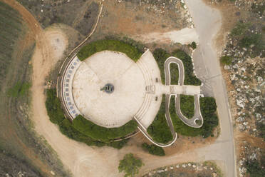 Aerial view of the memorial monument for the 9/11 victims, Jerusalem, Israel. - AAEF21761