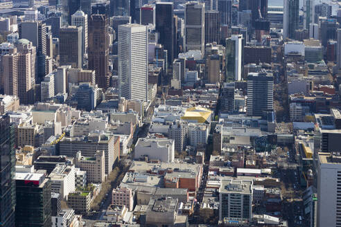 Aerial view of Melbourne downtown, Victoria, Australia. - AAEF21887