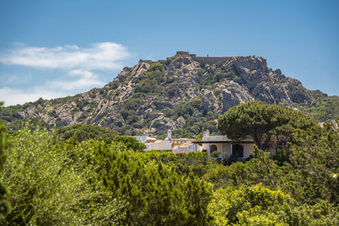 View of Di Monte Altura Fortress from Porto Rafael, Sardinia, Italy, Mediterranean, Europe - RHPLF26767