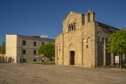 View of Basilica di San Simplicio church in Olbia, Olbia, Sardinia, Italy, Mediterranean, Europe - RHPLF26792