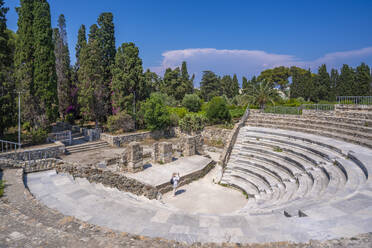 View of Roman Odeon of Kos, Kos Town, Kos, Dodecanese, Greek Islands, Greece, Europe - RHPLF26831