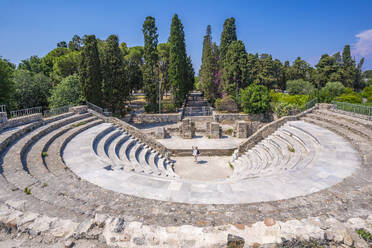 View of Roman Odeon of Kos, Kos Town, Kos, Dodecanese, Greek Islands, Greece, Europe - RHPLF26833