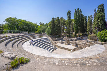 View of Roman Odeon of Kos, Kos Town, Kos, Dodecanese, Greek Islands, Greece, Europe - RHPLF26834