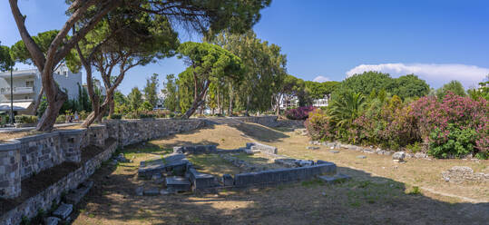 View of Altar of Dionysus, Kos Town, Kos, Dodecanese, Greek Islands, Greece, Europe - RHPLF26838