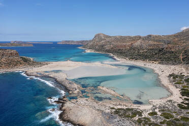 Balos Beach and Bay, Peninsula of Gramvousa, Chania, Crete, Greek Islands, Greece, Europe - RHPLF26993