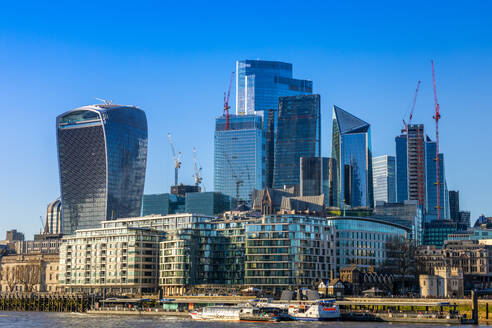 City of London skyline, River Thames, London, England, United Kingdom, Europe - RHPLF27070