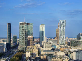 City Centre Skyline, elevated view, Warsaw, Masovian Voivodeship, Poland, Europe - RHPLF27127