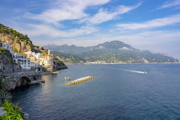 View of the town in Spring, Atrani, Amalfi Coast (Costiera Amalfitana), UNESCO World Heritage Site, Campania, Italy, Europe - RHPLF27132