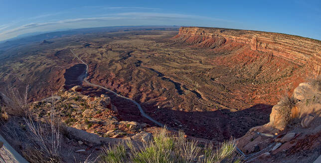 View of Valley of the Gods from the Moki Dugway, also called Utah State Route 261, Utah, United States of America, North America - RHPLF27166