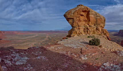 Moki Rock along the Moki Dugway, part of Highway 261, which rises up from Valley of the Gods and Cedar Mesa, Utah, United States of America, North America - RHPLF27167