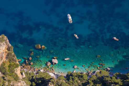 The Coastline of the Island of Capri, Campania, Italy, Europe - RHPLF27235