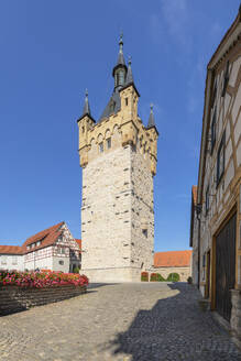 Bad Wimpfen with Blue Tower, Neckartal Valley, Burgenstrasse, Baden-Wurttemberg, Germany, Europe - RHPLF27260