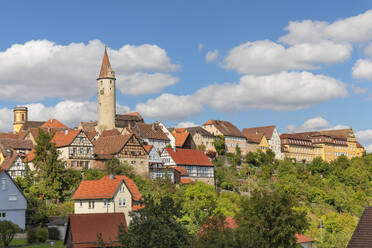 Kirchberg an der Jagst with Kirchberg Castle, Hohenlohe, Baden-Wurttemberg, Germany, Europe - RHPLF27264