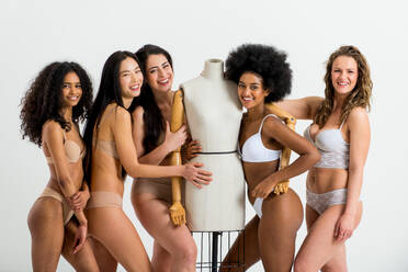 Girls in thongs, beauty contest Stock Photo