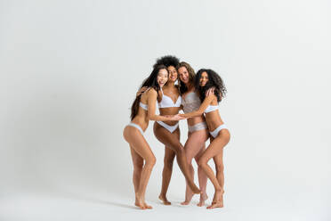 Multi-ethnic Group Of Beautiful Women Posing In Underwear, 59% OFF