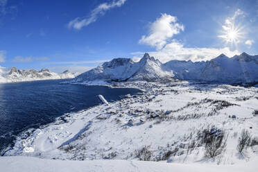 Norwegen, Troms og Finnmark, Mefjordvaer, Abgelegenes Dorf auf der Insel Senja - ANSF00488