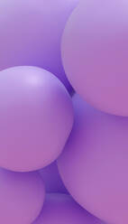 3D-Hintergrund aus glatten lila Blasen - MSMF00098