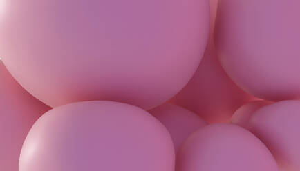 3D-Hintergrund aus glatten rosa Blasen - MSMF00099