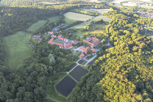 Germany, Saxony-Anhalt, Walkenried, Aerial view of Walkenried Abbey - PVCF01369