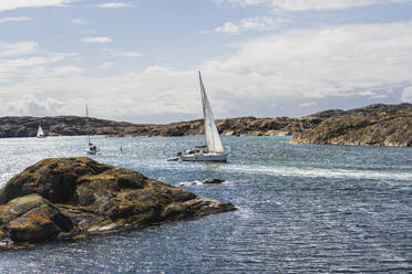 Yachts moving at Tjorn island amidst skerries - IHF01645