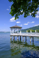 Austria, Vorarlberg, Bregenz, Pavilion on shore of Lake Constance - LBF03852