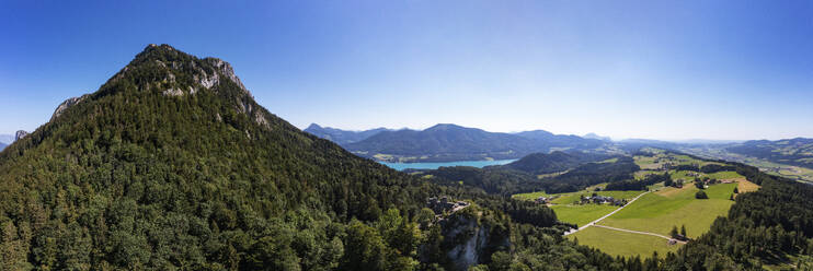 Austria, Upper Austria, Drone panorama of Schober mountain in summer - WWF06381