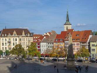 View of the city of Erfurt, the capital and largest city of the Central German state of Thuringia, Germany, Europe - RHPLF27320