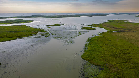 Aerial of Lake Chad, Chad, Africa - RHPLF27403