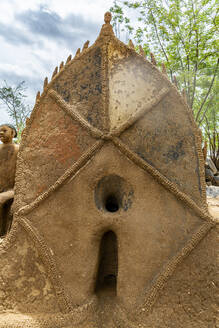 Animist shrine on the border of Nigeria, Northern Cameroon, Africa - RHPLF27405