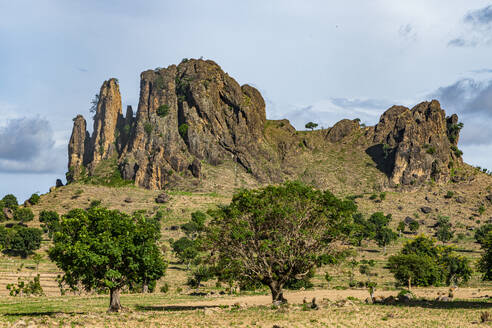 Mondlandschaft, Rhumsiki, Mandara-Gebirge, Provinz Far North, Kamerun, Afrika - RHPLF27406