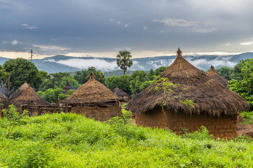 Traditional mud huts, Northern Cameroon, Africa - RHPLF27430