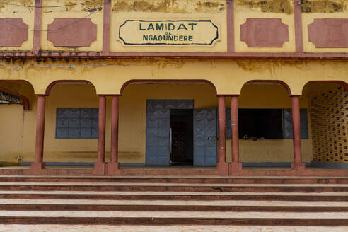 Entrance to the Lamido Palace, Ngaoundere, Adamawa region, Northern Cameroon, Africa - RHPLF27445