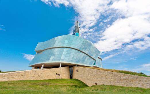 The Canadian Museum for Human Rights, opened in 2014, won awards for its architecture, Winnipeg, Manitoba, Canada, North America - RHPLF27496