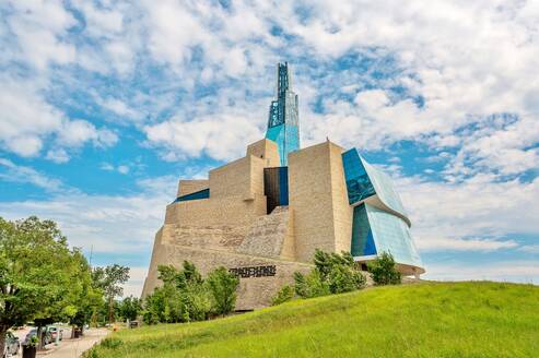 The Canadian Museum for Human Rights, opened in 2014, won awards for its architecture, Winnipeg, Manitoba, Canada, North America - RHPLF27499