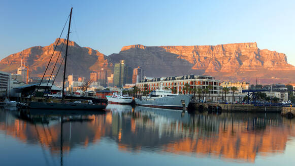 Table Mountain from The Waterfront, Cape Town, South Africa, Africa - RHPLF27508