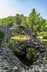 Rakotzbrucke (Devil´s Bridge), Kromlau Azalea and Rhododendron Park, Gablenz, Saxony, Germany, Europe - RHPLF27639