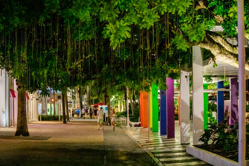 Lincoln Road, Miami at night, Miami, Florida, United States of America, North America - RHPLF27685