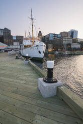 Downtown Halifax Waterfront Docks at sunset, Halifax, Nova Scotia, Canada, North America - RHPLF27691
