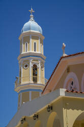 View of typical Greek Orthodox Church near Lakithra, Kefalonia, Ionian Islands, Greek Islands, Greece, Europe - RHPLF27849