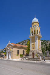 View of Greek Orthodox Church near Argostoli, capital of Cephalonia, Kefalonia, Ionian Islands, Greek Islands, Greece, Europe - RHPLF27854