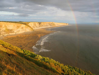 Looking towards Nash Point from Southerndown, Glamorgan Heritage Coast, South Wales, United Kingdom, Europe - RHPLF27976